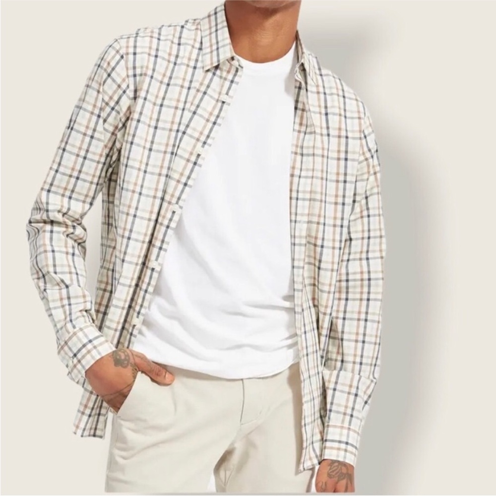 Everlane Men's Plaid Button Down Performance Shirt Long Sleeve Casual XL